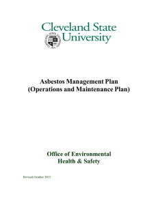 Asbestos Management Plan (Operations and Maintenance Plan) Office of Environmental