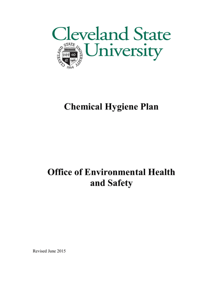 Chemical Hygiene Plan Office Of Environmental Health And Safety