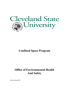 Confined Space Program Office of Environmental Health And Safety