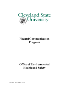 Hazard Communication Program  Office of Environmental