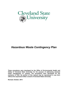 Hazardous Waste Contingency Plan
