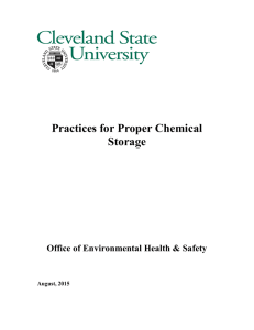 Practices for Proper Chemical Storage  Office of Environmental Health &amp; Safety