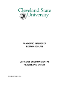 PANDEMIC INFLUENZA RESPONSE PLAN OFFICE OF ENVIRONMENTAL