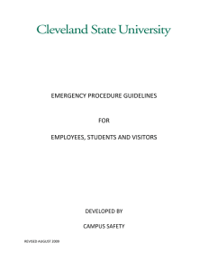 EMERGENCY PROCEDURE GUIDELINES    FOR   EMPLOYEES, STUDENTS AND VISITORS 