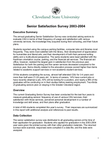 Senior Satisfaction Survey 2003-2004 Executive Summary