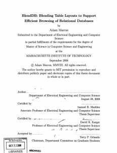 BlendDB:  Blending  Table  Layouts  to ... Efficient  Browsing  of  Relational  Databases