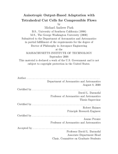 Anisotropic Output-Based Adaptation with Tetrahedral Cut Cells for Compressible Flows