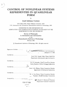 CONTROL  OF  NONLINEAR  SYSTEMS FORM