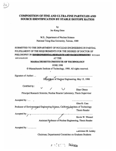 COMPOSITION OF FINE AND  ULTRA-FINE  PARTICLES AND