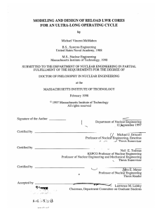 MODELING  AND  DESIGN  OF RELOAD  LWR... FOR AN  ULTRA-LONG  OPERATING  CYCLE