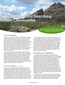 Recognizing and Describing Plant Communities