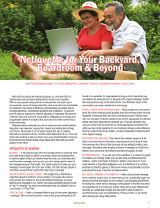 Netiquette for Your Backyard, Boardroom &amp; Beyond