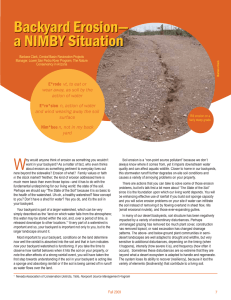 Backyard Erosion— a NIMBY Situation