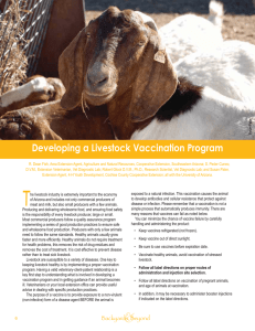 Developing a Livestock Vaccination Program