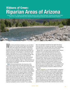 Riparian Areas of Arizona Ribbons of Green: