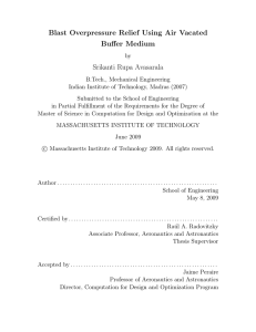 Blast Overpressure Relief Using Air Vacated Buffer Medium Srikanti Rupa Avasarala