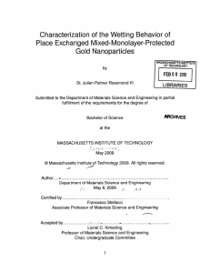 Characterization  of the  Wetting  Behavior  of