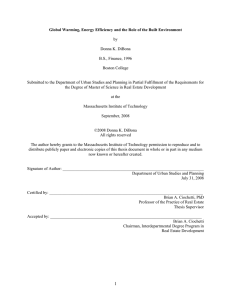 Global Warming, Energy Efficiency and the Role of the Built...  by Donna K. DiBona