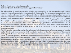Static and dynamic elastic homogenization of periodic structures