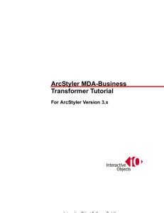 ArcStyler MDA-Business Transformer Tutorial  For ArcStyler Version 3.x