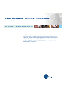 Driving business agility with Model Driven Architecture