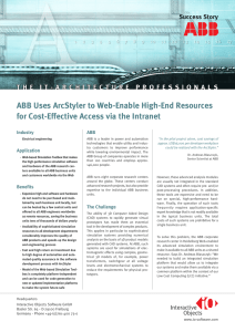 ABB Uses ArcStyler to Web-Enable High-End Resources Success Story Industry