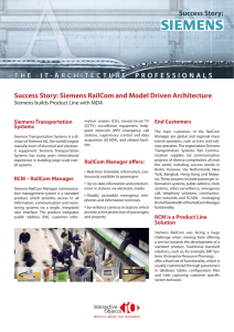 Success Story: Siemens RailCom and Model Driven Architecture Success Story: