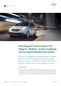 PSA Peugeot Citroën selects PTC Integrity Modeler as their modeling
