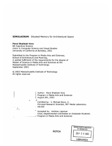 SIMULACRUM: Parul  Shailesh  Vora BA  Cognitive  Science