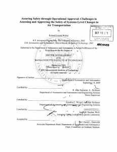 Assuring  Safety  through Operational Approval:  Challenges ... Assessing  and Approving  the  Safety  of...