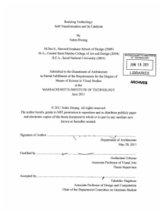 Resisting  Technology: Self-Transformation  and its  Catalysts Sohin  Hwang (2009)