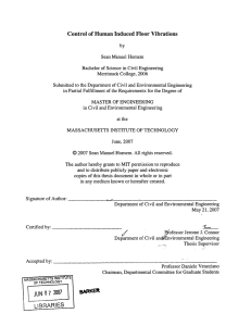 Control of Human Induced Floor Vibrations
