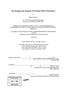 The Design  and Analysis  of Tension  Fabric... by SUBMITTED ENGINEERING  IN
