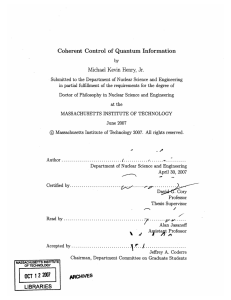 Coherent  Control  of  Quantum Information