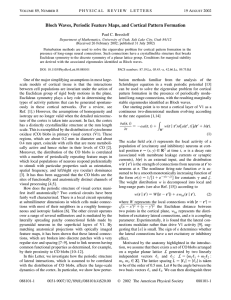 Bloch Waves, Periodic Feature Maps, and Cortical Pattern Formation