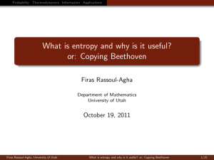 What is entropy and why is it useful? or: Copying Beethoven