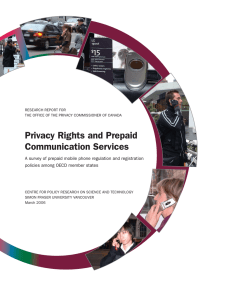 Privacy Rights and Prepaid Communication Services policies among OECD member states