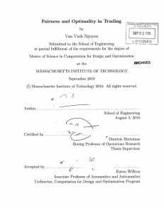 Fairness  and  Optimality  in  Trading by