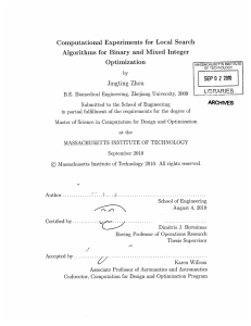 Computational  Experiments  for  Local  Search Optimization