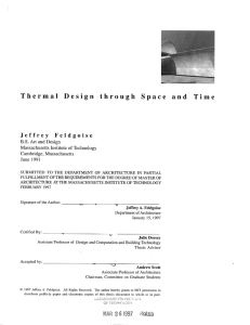 Thermal  Design  through  Space  and ... Jeffrey  Feldgoise