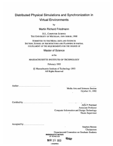 Distributed  Physical Simulations  and  Synchronization  in