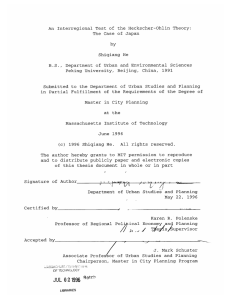 An  Interregional  Test  of  the ... Case Shiqiang  He