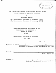 THE  STABILITY OF  LAMINAR INCOMPRESSIBLE  BOUNDARY LAYERS PRESENCE (1961)