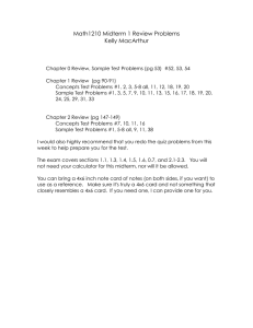 Math1210 Midterm 1 Review Problems Kelly MacArthur