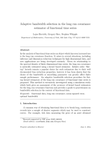 Adaptive bandwidth selection in the long run covariance