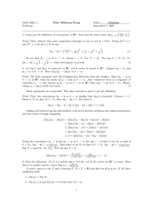 Math 3220 § 1. First Midterm Exam Name: Solutions
