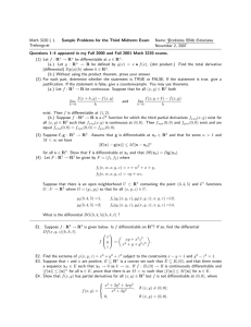 Math 3220 § 1. Sample Problems for the Third Midterm Exam −