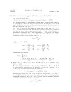 Math 5010 § 1. Solutions to Sixth Homework Treibergs February 27, 2009