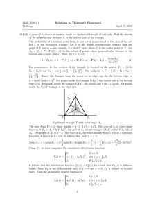 Math 5010 § 1. Solutions to Thirteenth Homework Treibergs April 17, 2009