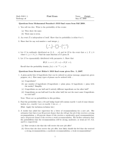 Math 5010 § 1. Final Exam Name: Sample